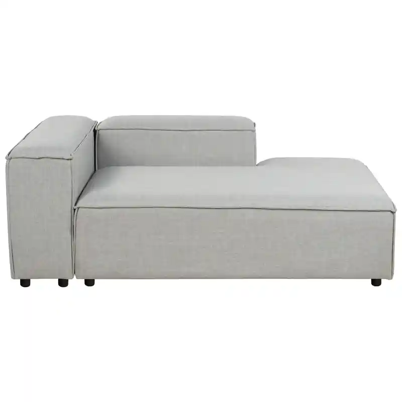 ARDAL - Chaise longue - Lichtgrijs - Linkszijdig - Polyester Bestel Nu