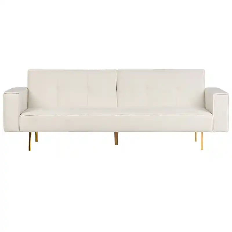 Weekendaanbieding VISNES  - Slaapbank 3-zits - Gebroken wit - Fluweel