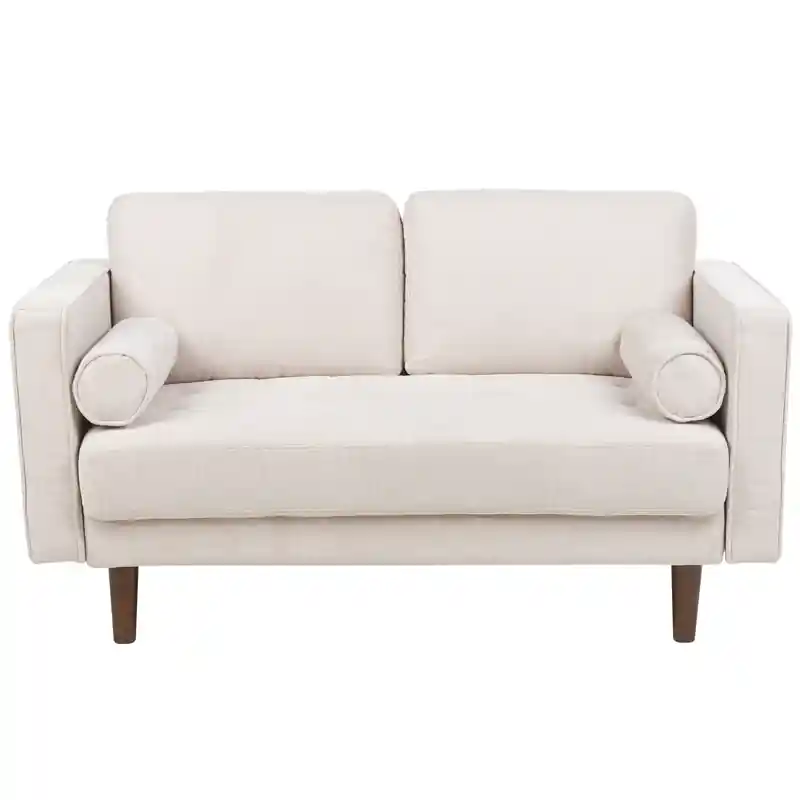 Ambachtelijk NURMO - Tweezitsbank - Lichtbeige - Polyester