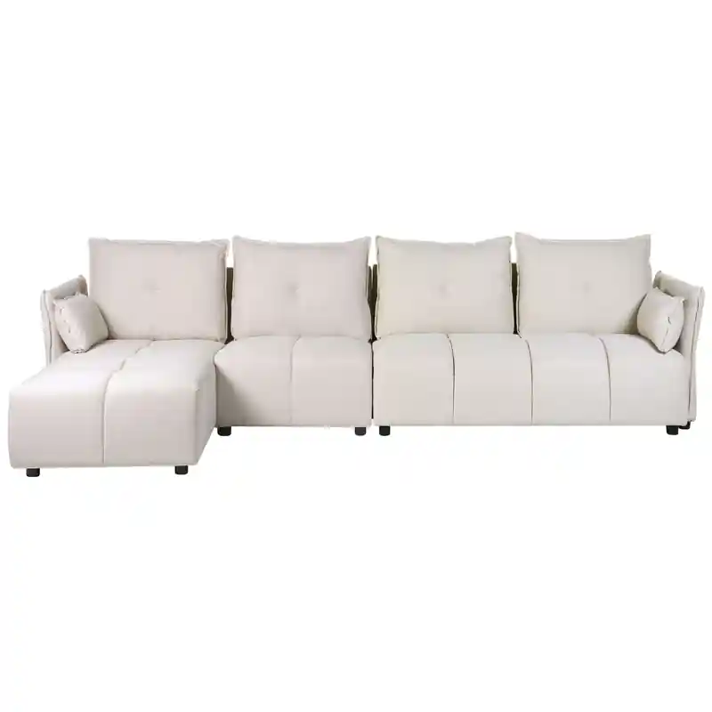 Authentiek TOMRA - Hoekbank - Beige - Polyester