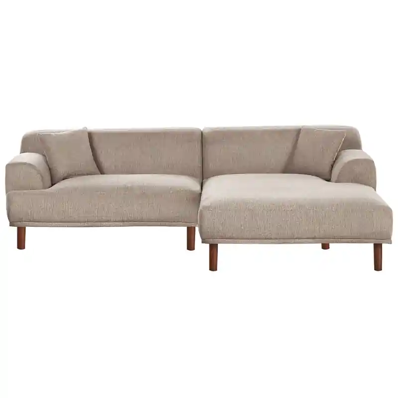 Beperkte Voorraad HOLT - Hoekbank - Taupe - Linkszijdig - Polyester