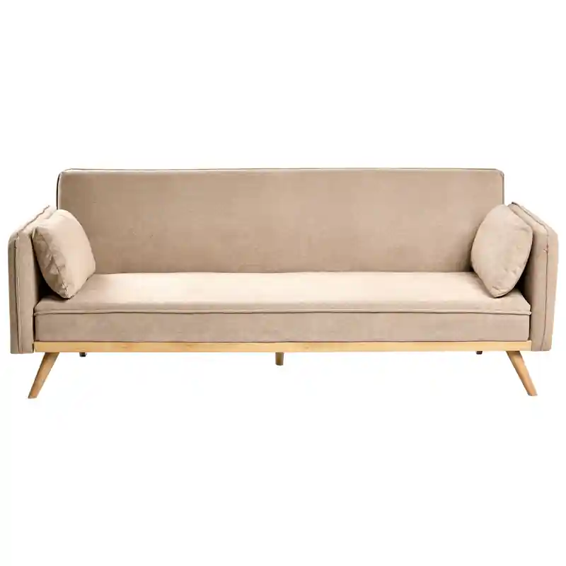 ASAA - Slaapbank - Lichtbruin - Polyester Favoriet