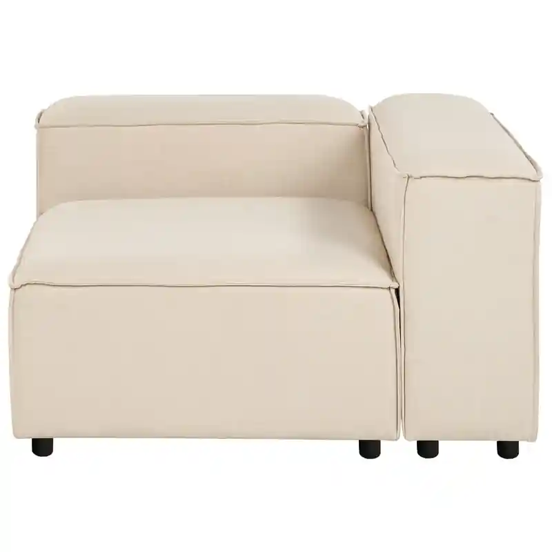 ARDAL - Hoekbank - Beige - Linkszijdig - Polyester Betrouwbaar