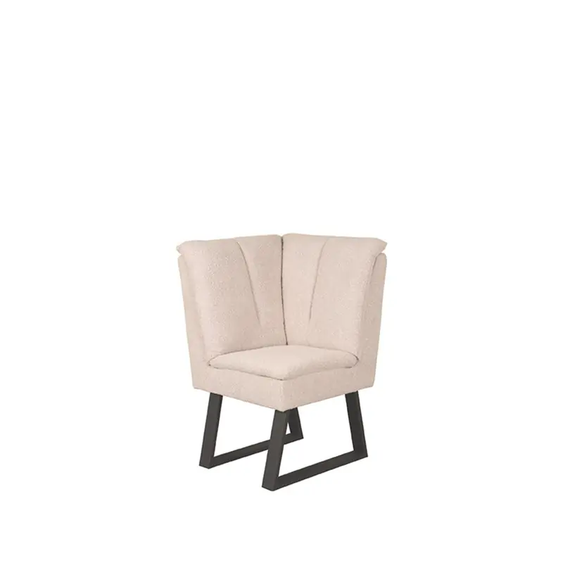 Betaalbaar LABEL51 Eetkamerbank Modula - Naturel - Boucle - Hoek - 62x62x92 cm