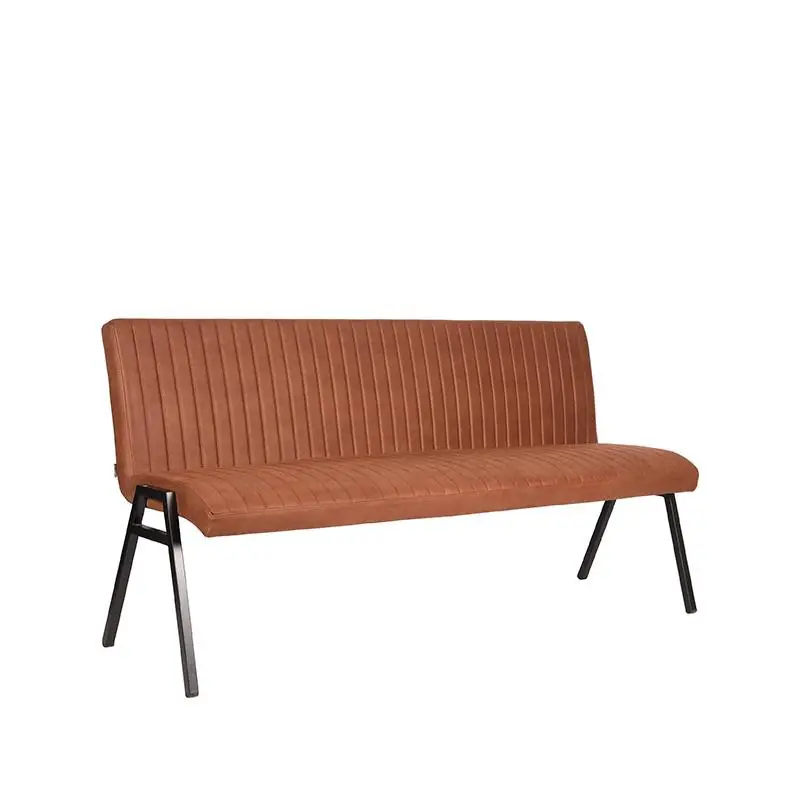 Laatste Versie LABEL51 Eetkamerbank Matz - Cognac - Microfiber - 175 cm