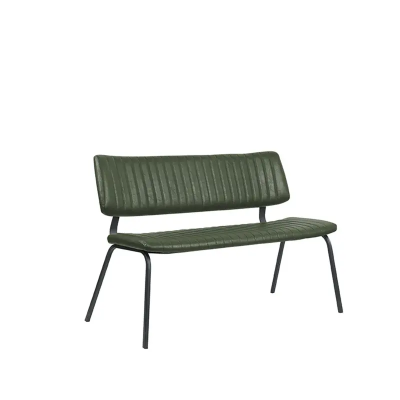 Lage Prijs LABEL51 Eetkamerbank Gusto - Hunter - PU-Leder - 120 cm