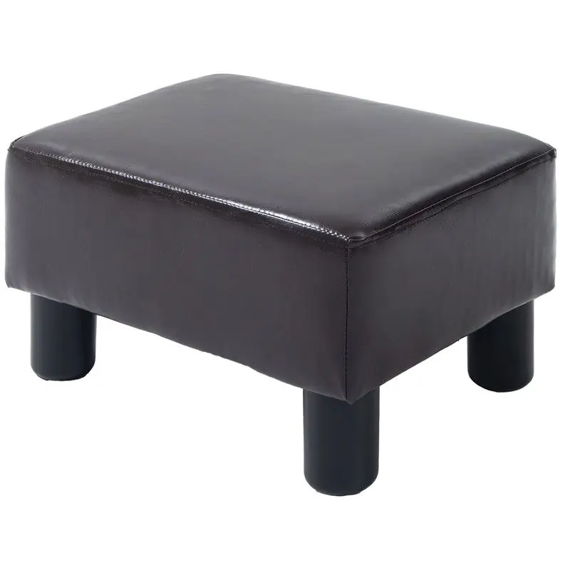 4goodz Hocker met Kunstleer Design - Koffie - 833-666V71 Goedkoop