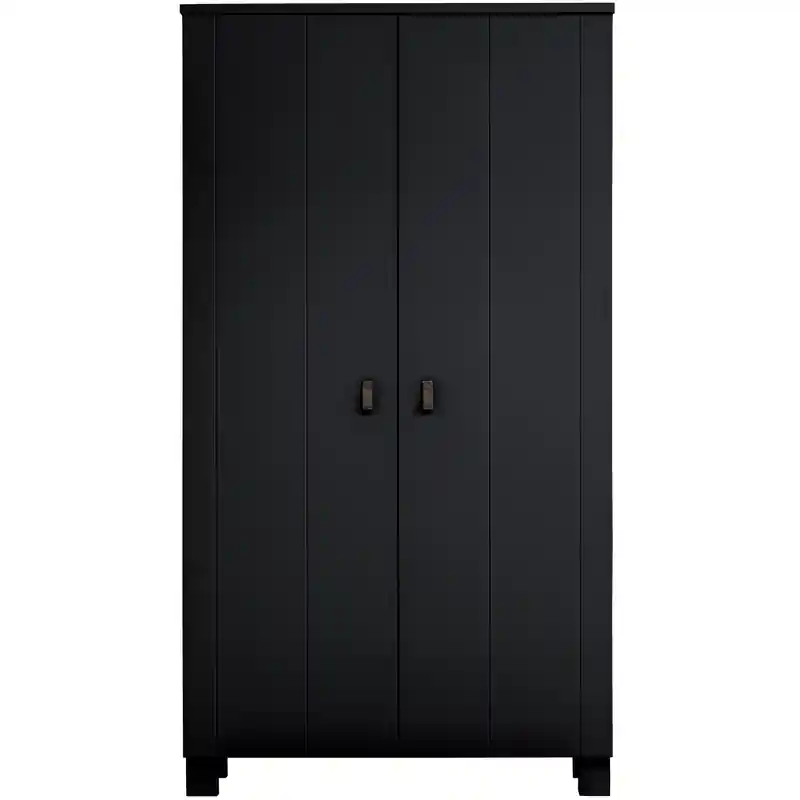Modern WOOOD Ties Kast - Grenen - Zwart - 202x111x55