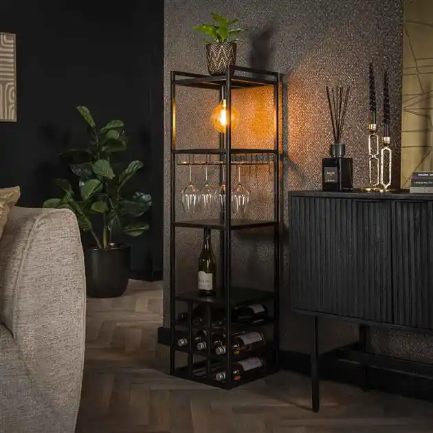 Hoyz Collection - Wijnreklamp Decorate - Charcoal - Zwart Express Levering