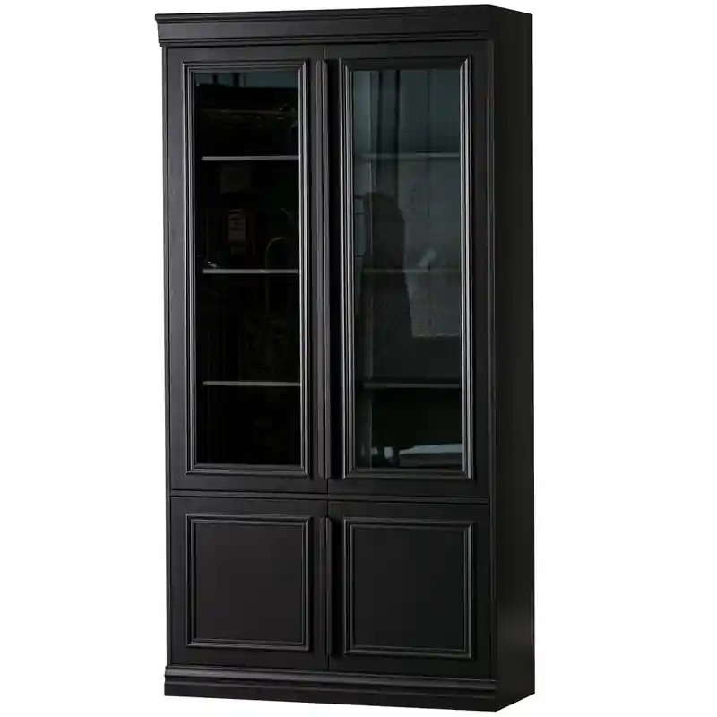 Wereldwijde Verzending WOOOD Organize Vitrinekast - Grenen - Zwart - 215x110x44