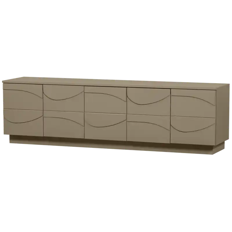 WOOOD Teo TV-Meubel - Grenen - Mud - 52x180x40 Uitverkoop