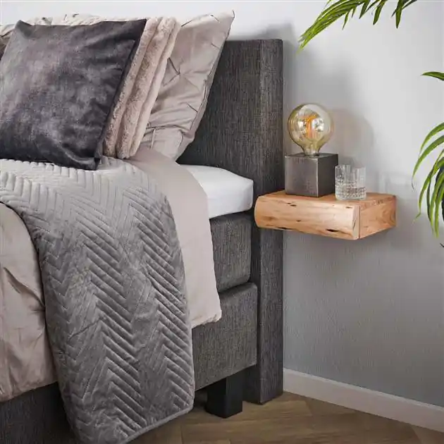 Plaats Bestelling Hoyz - Nachtkastje 1L Tree XS - Massief Acacia Naturel - Set van 2