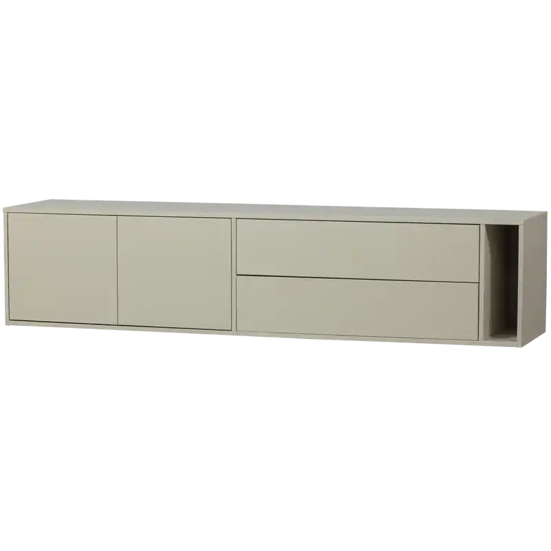Ambachtelijk vtwonen Settle Down TV-meubel - Grenenhout - Dust - 45x200x44