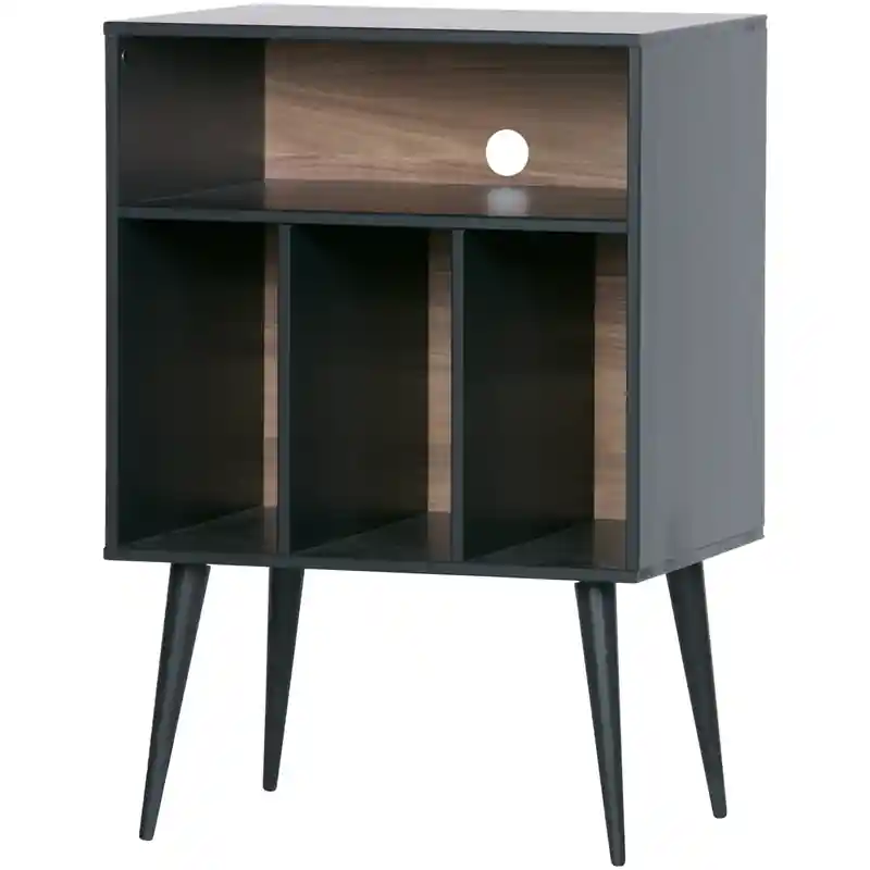 WOOOD James Kastje - Grenen - Zwart/Noten - 83x60x44 Hete Deal