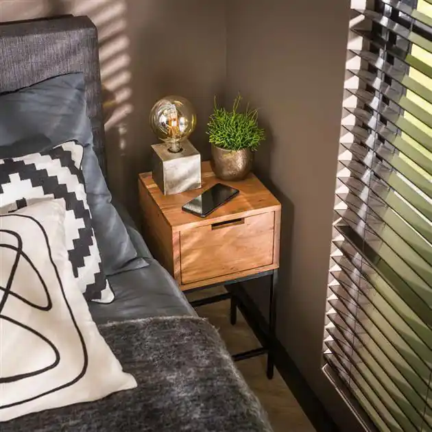 Populair Hoyz - Nachtkastje XS flat / Massief acacia naturel