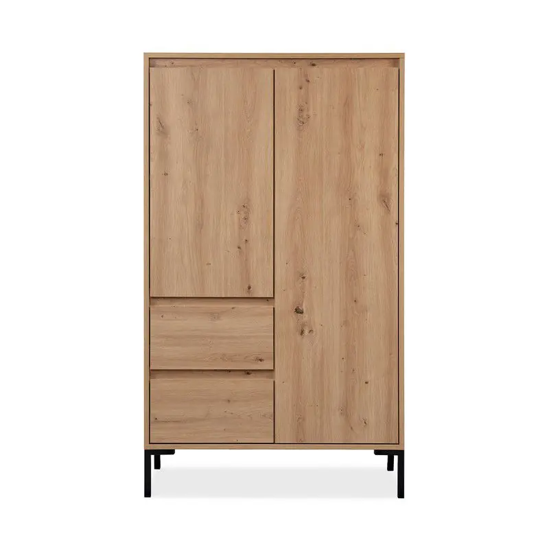 Beperkt Aanbod Hoge Buffetkast 2 Deuren 2 Laden en 2 Planken H139 cm - Plock