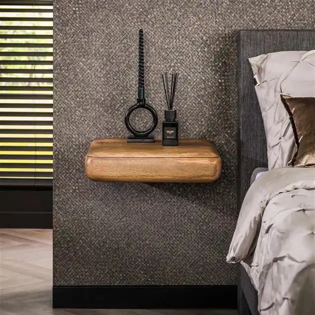 Korting Hoyz Collection - Nachtkastje Sleek - Massief Mango Naturel