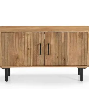 Tv-meubel Naturel - Mangohout - 120cm - Tv-meubel Merel Op = Op