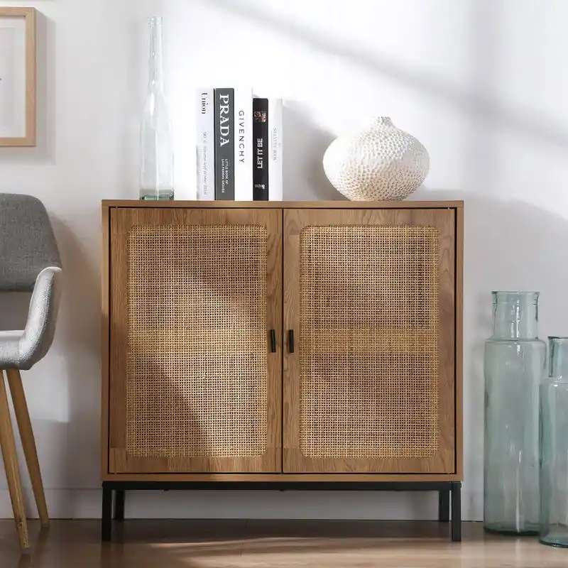 Buffet 2 Portes en Rotin Naturel L80 cm - JAYA Finale Uitverkoop