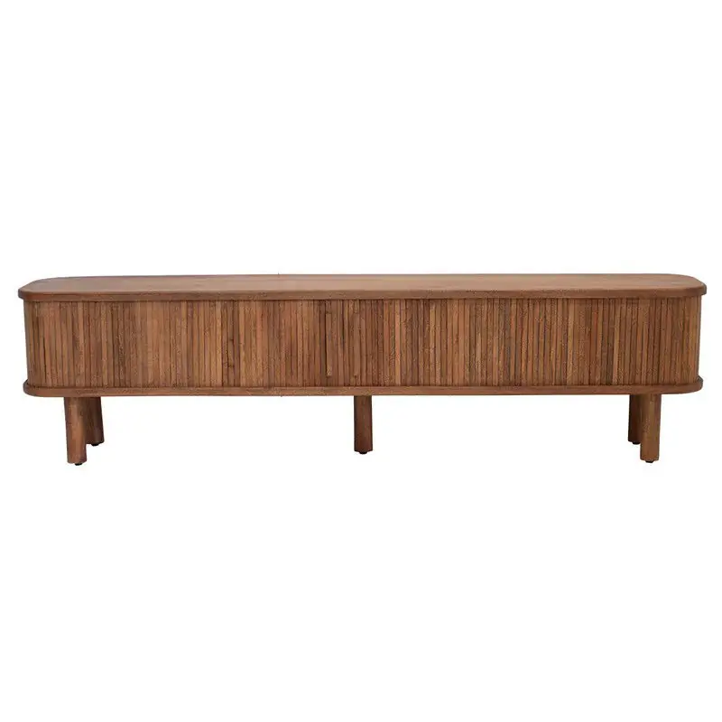 Bestel Nu Tv-Meubel Naturel Mangohout - Schuifdeuren - 200x40x50cm - Maria