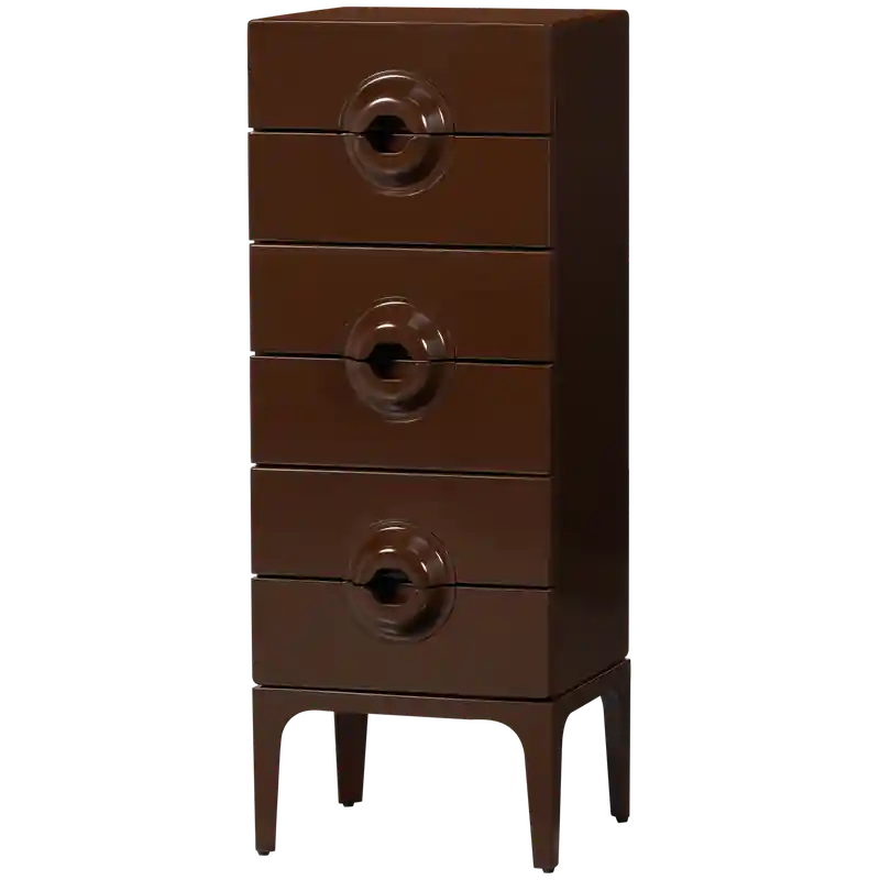 Goedkoop WOOOD Merge Ladekast 6 Lades - Hout - Bruin/Rood - 120x44x45 cm