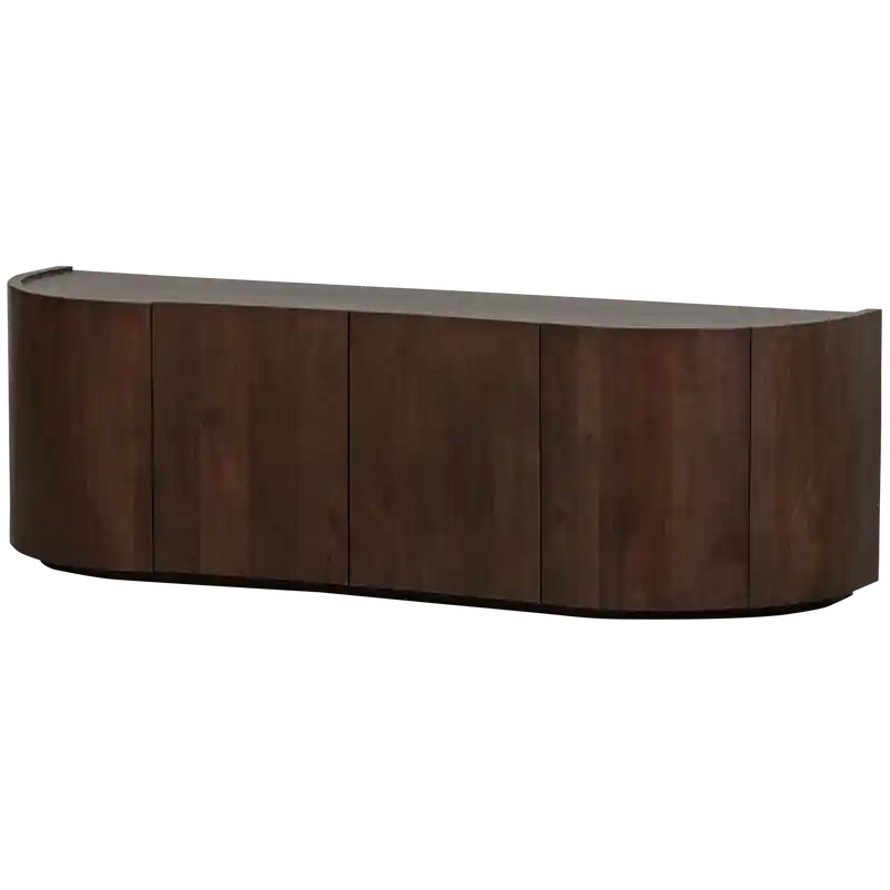 WOOOD Sense Dressoir 4-Deurs - Mango - Walnoot - 50x160x46 Laatste Versie