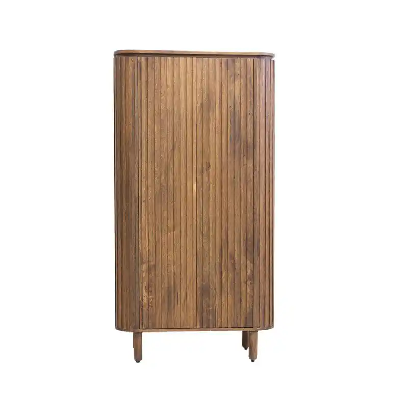 Ambachtelijk Wandkast Bruin Mangohout - 95x40x180cm - Myra