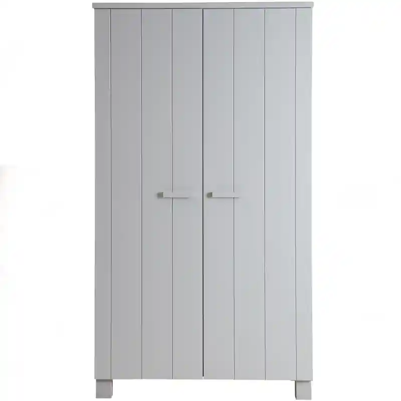 Op = Op WOOOD Dennis Kast - Grenen Geborsteld - Beton Grijs - 111x202x55