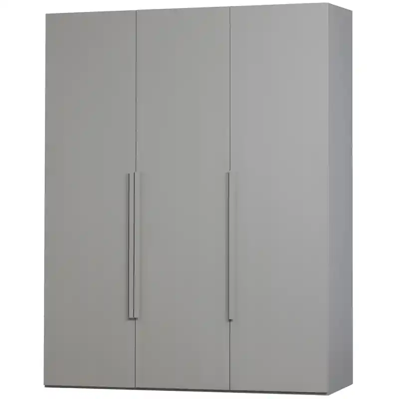 WOOOD Rens Kledingkast 3-Deurs - Noten/Grijs - 210x165x58 Weekendaanbieding
