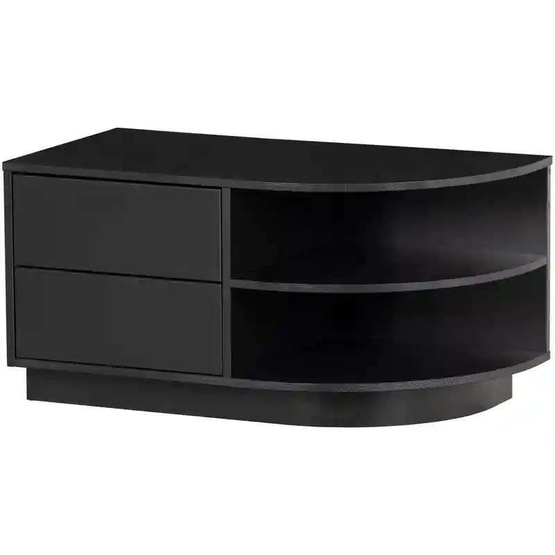 Favoriet WOOOD Finca Tv Meubel Rond Rechts - Zwart - 40x78x40