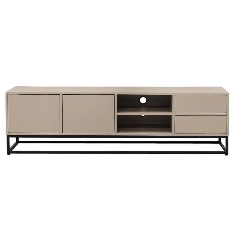 Tijdelijk Beschikbaar Tv-meubel Taupe Mangohout - 180x42x50cm - Cervi