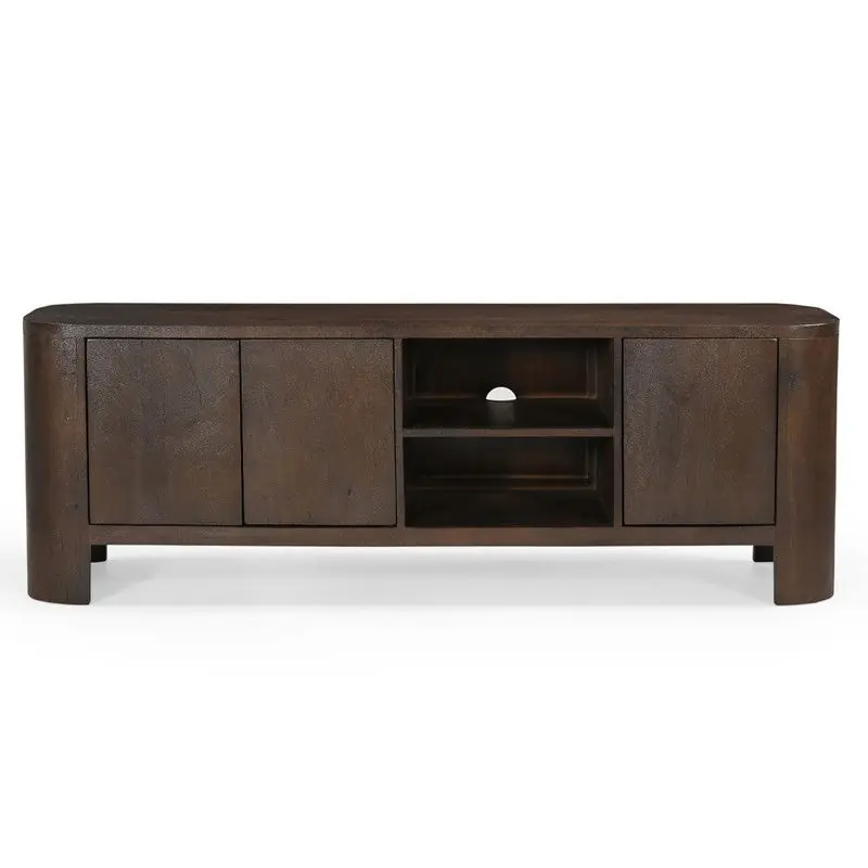 Hoge Kwaliteit Tv-Meubel Bruin Mangohout - 3-Deuren - 160x40x55cm - Mitchel