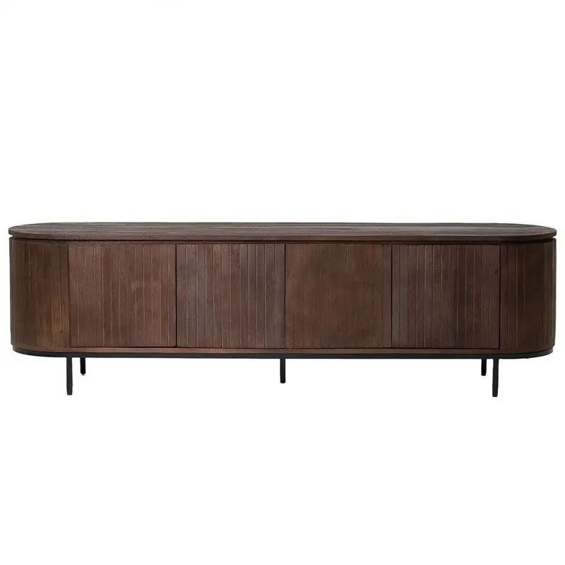 Flitsaanbieding Tv Meubel Donkerbruin Mangohout - 200x45x57cm - Tora