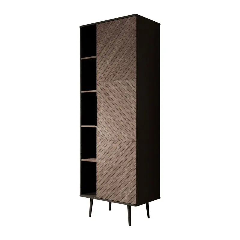 Nieuw Meubella - Boekenkast Pedro - Donker eiken - Zwart eiken - 70 cm