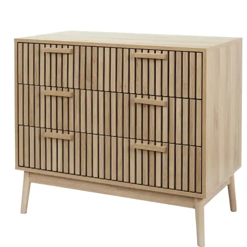 MISOU Klaus Commode - Met Lades - Opbergkast op Poten - Wandkastje - Opbergruimte Hal - Kast - Sidetable - Hout Ambachtelijk