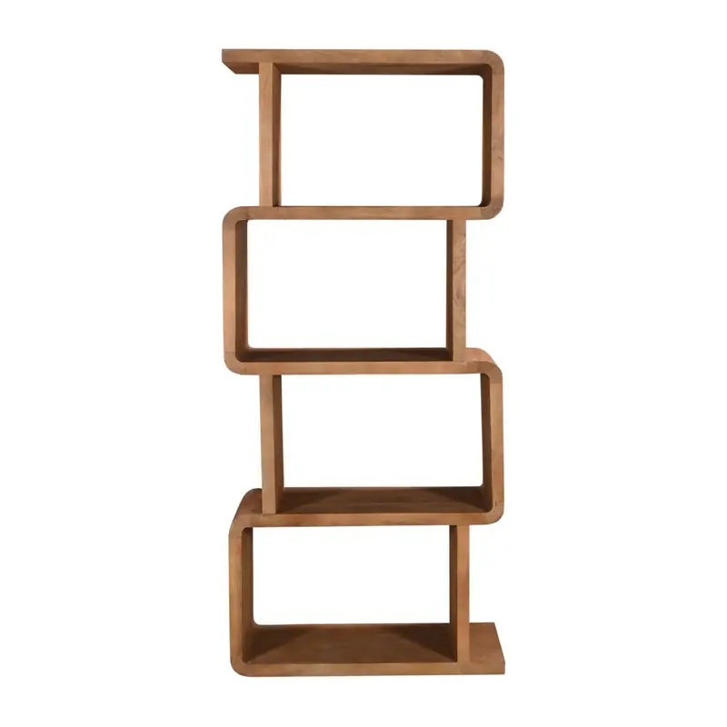 Wandkast Lichtbruin Mangohout - Open - 80x40x180cm - Floris Laatste Kans