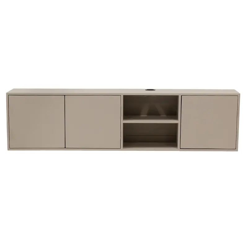 Must-Have Tv-Meubel Taupe Mangohout - 3-Deurs - 160x30x40cm - Loiza