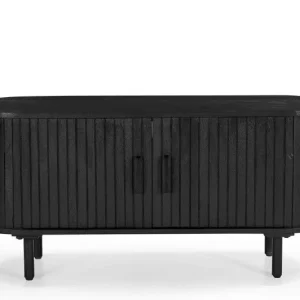 Tv-meubel Zwart - Mangohout - 120cm - Tv-meubel Merel Koop Online