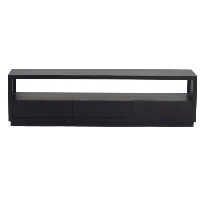 Betaalbaar Tv Meubel Zwart - 180x40x50cm - Mangohout - Meubel Luxurious