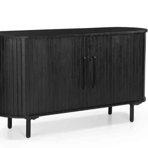 Dressoir Zwart - Mangohout - 140x45x76cm - Dressoir Merel Exclusief