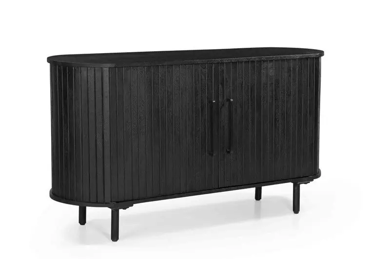 Dressoir Zwart - Mangohout - 140x45x76cm - Dressoir Merel Exclusief