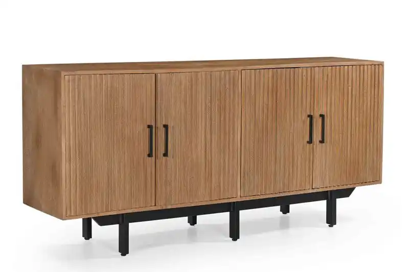 Dressoir Naturel - 180x40x80cm - Mangohout - Dressoir Jurre Laatste Versie