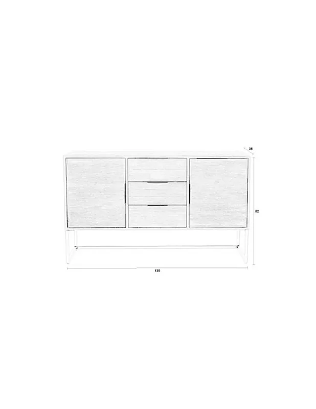 Superprijs Housecraft Living Webster Dressoir/ Kast Hoog Teakhout Bruin