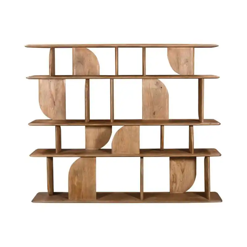 Wandkast Naturel Mangohout - Open - 170x35x140cm - Solis Authentiek