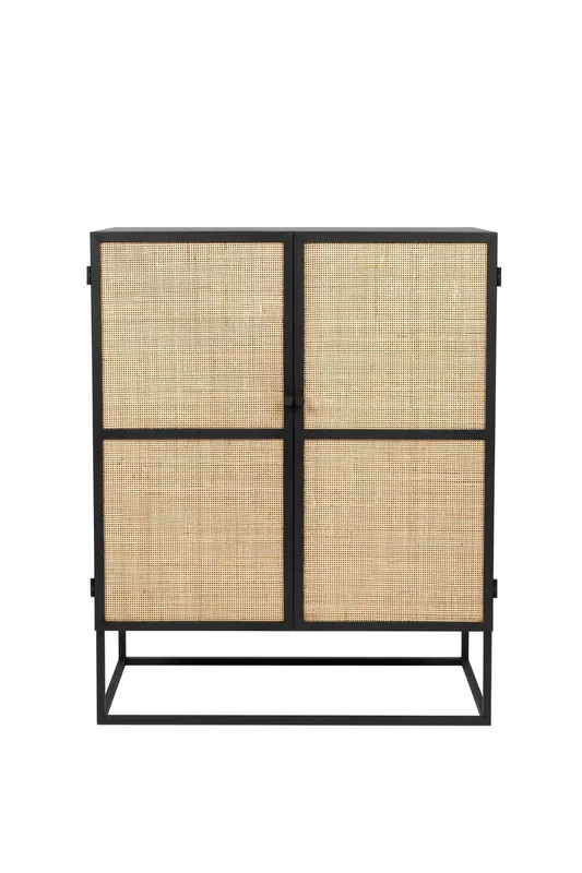 Housecraft Living Guuji Kast Laag 2 deurs Rotan/ Metaal Handgemaakt