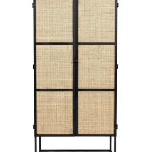 Gratis Verzending Housecraft Living Guuji Kast Hoog 2 deurs Rotan/ Metaal