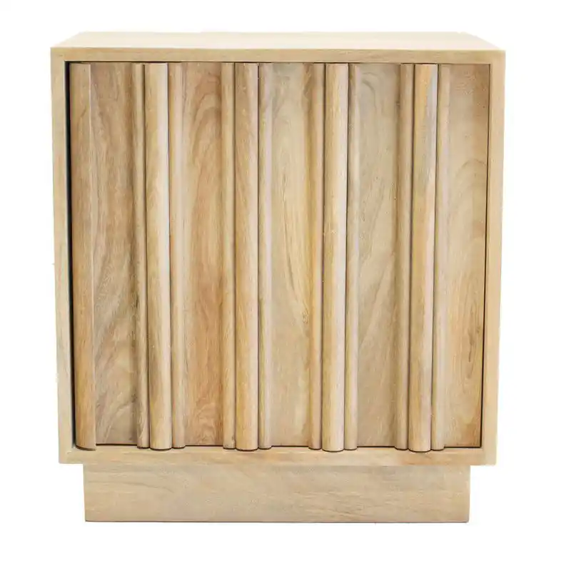 Plaats Bestelling Nachtkastje Naturel Mangohout - 50x40x55cm - Nika