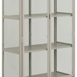 Vitrinekast - Grijs - 77x35x186cm - Varven Nu Kopen