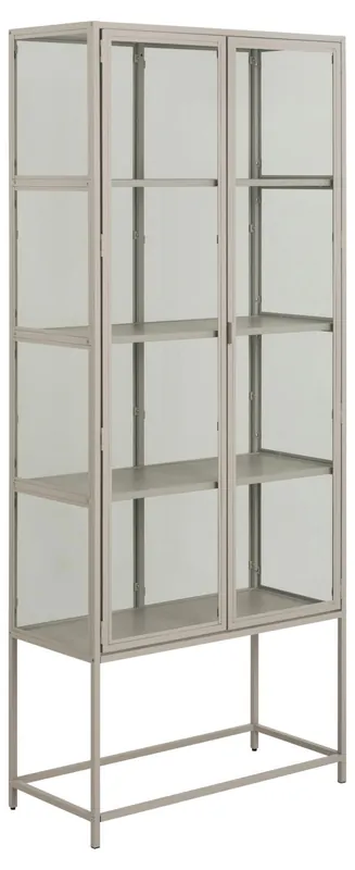 Vitrinekast - Grijs - 77x35x186cm - Varven Nu Kopen