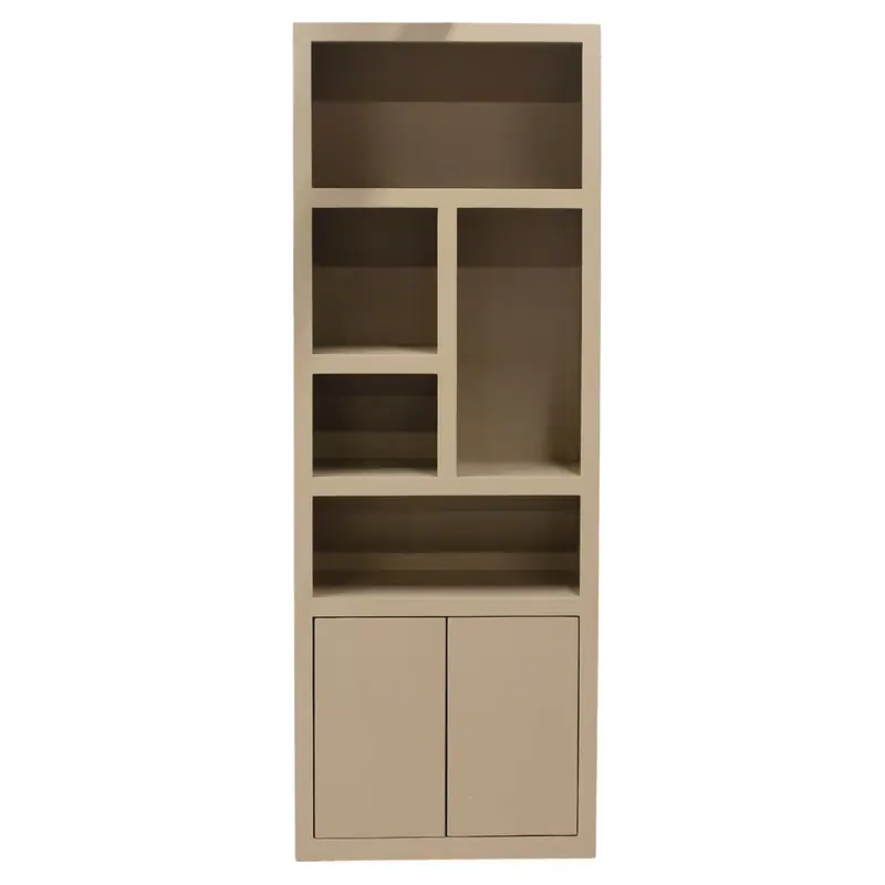 Wandkast Hardhout Beige - 80x45x220cm - Xander Beperkte Voorraad